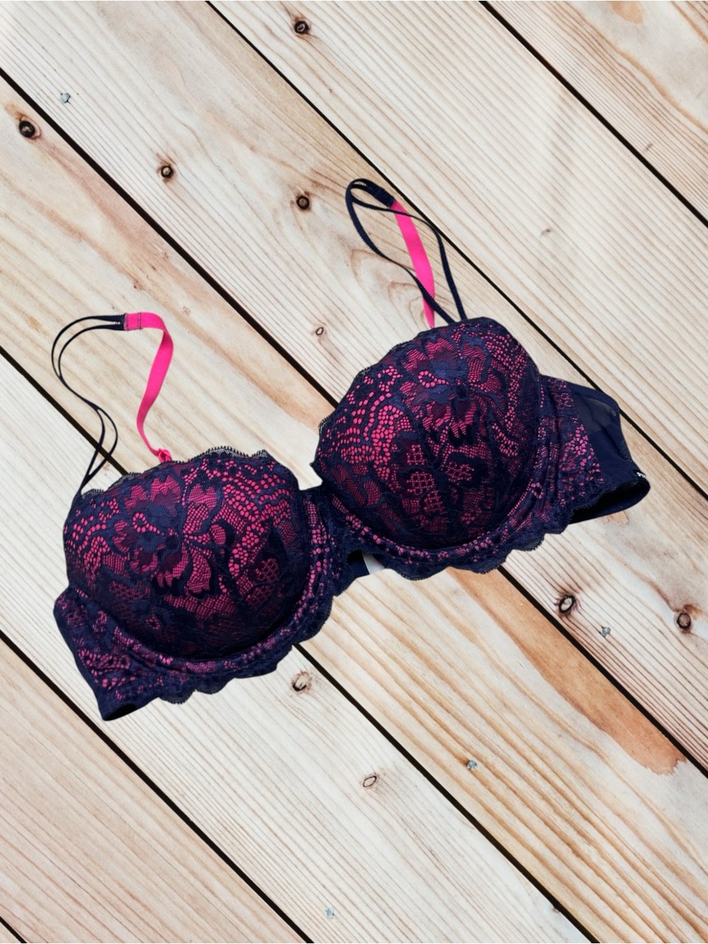 VS Pink 36B push up Demi bra